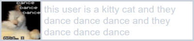 this user is a kitty cat and they dance dance dance and they dance dance dance